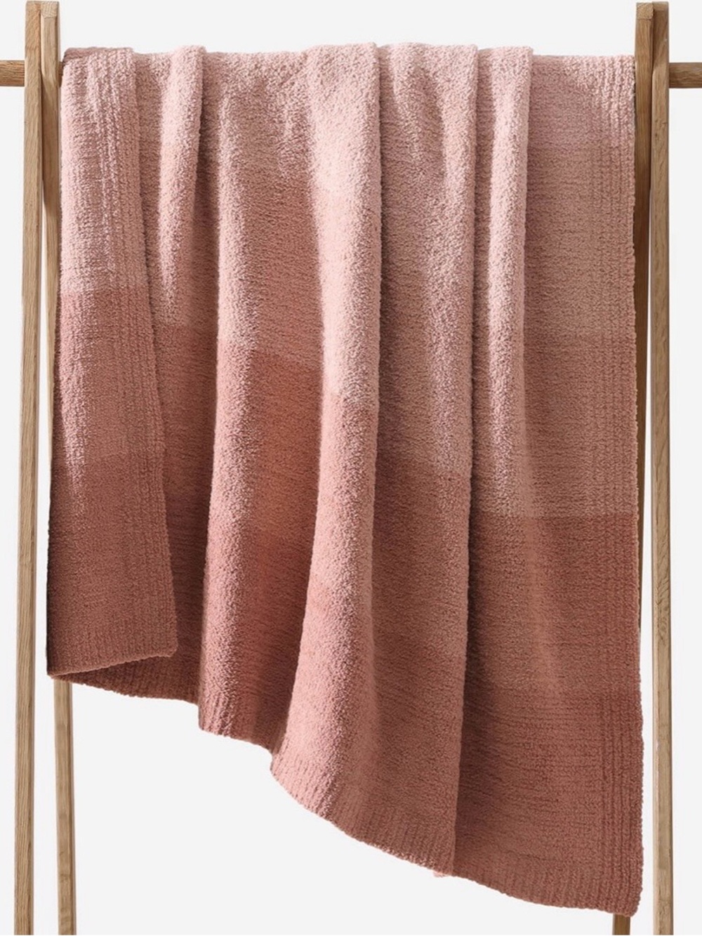 Sunday Citizen Snug Ombré Lightweight Oversized Throw Pretty Pink 75x52 EUC Rare